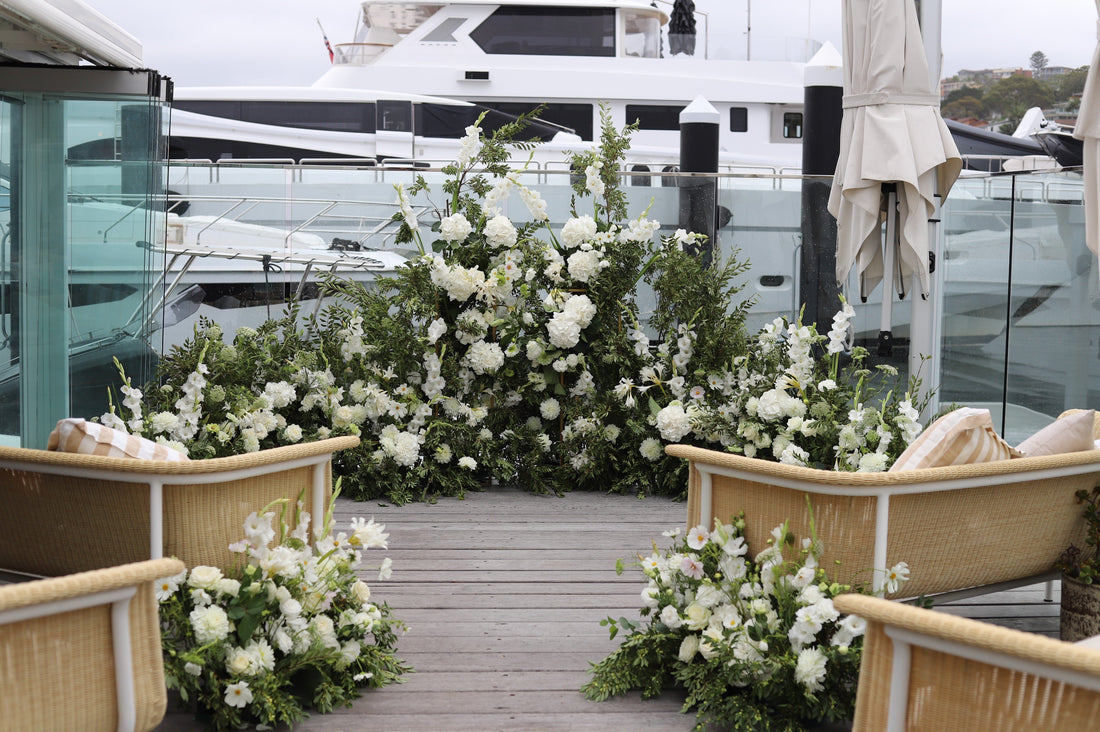 “We Always Dreamed of This” — The Art of a Ground Floral Nest Ceremony at Chateau Mona