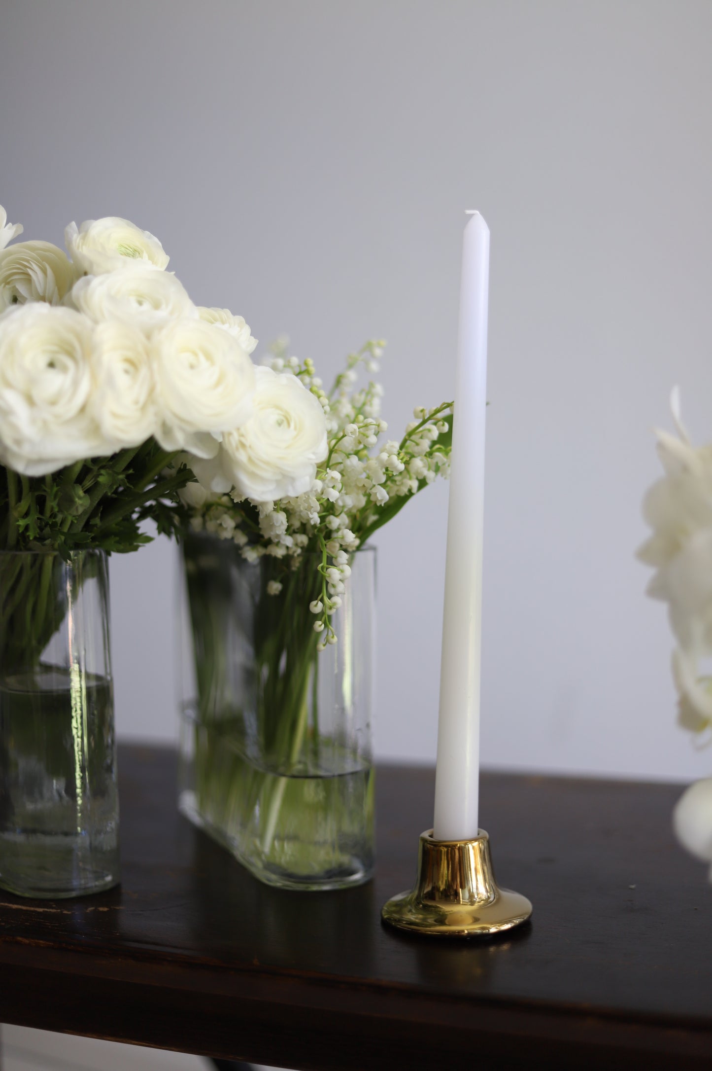 Ceramic Candle Holder Set 2 - Gold