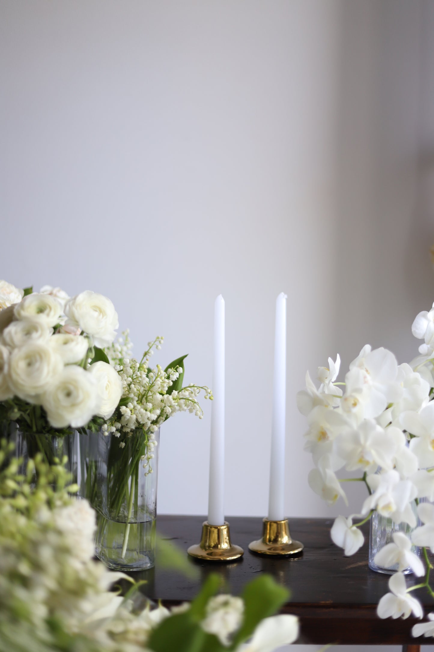 Ceramic Candle Holder Set 2 - Gold