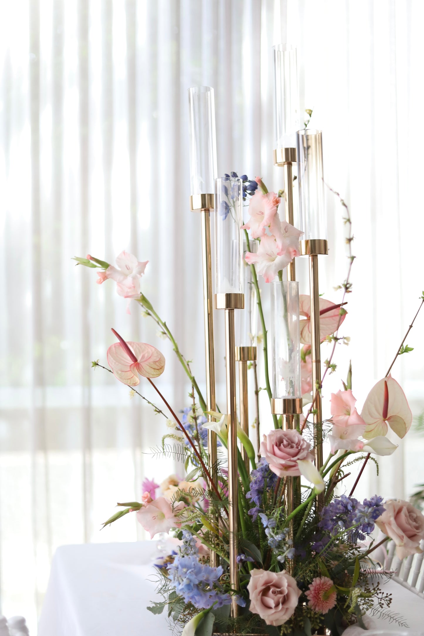 Metal Spiral Candelabra