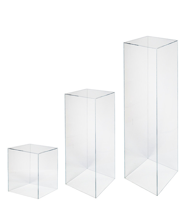 Set/3 Clear Acrylic Plinths